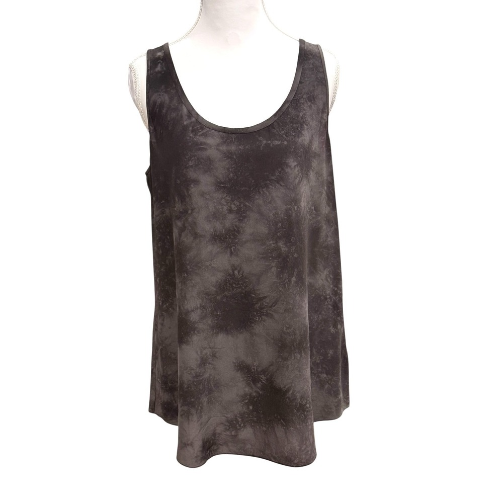 Eileen Fisher Shibori Silk Top Small Tie Dye Sheer Sustainable Quiet Luxury